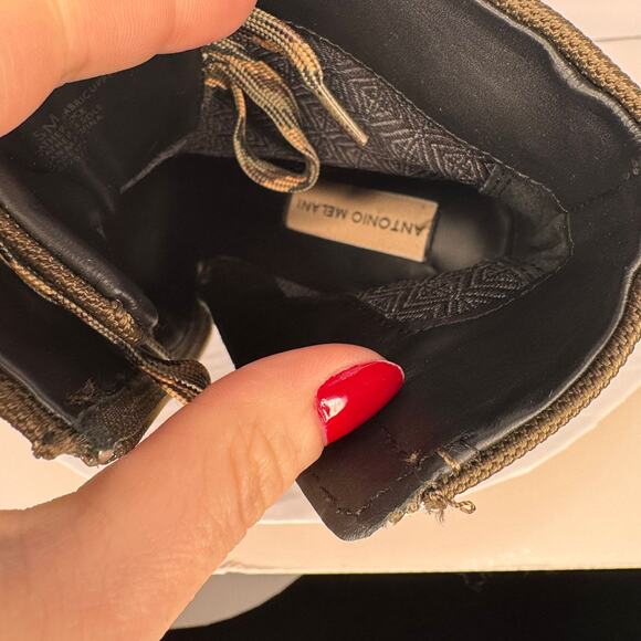 NWOT Antonio Melani Brown Olive Pearce Lug Sole Booties Sz 7.5 Streetwear Rugged - Picture 7 of 9